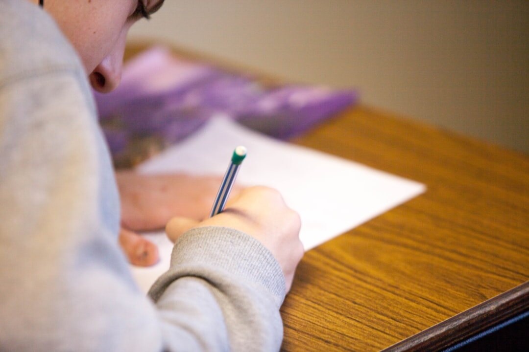 student practicing spanish